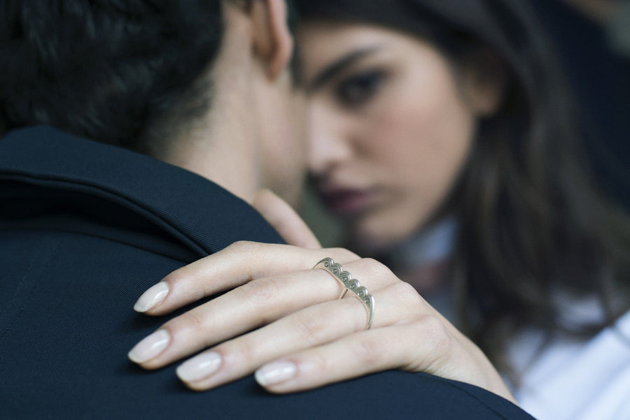 Bague Double Couronne BAGUE ombre claire 