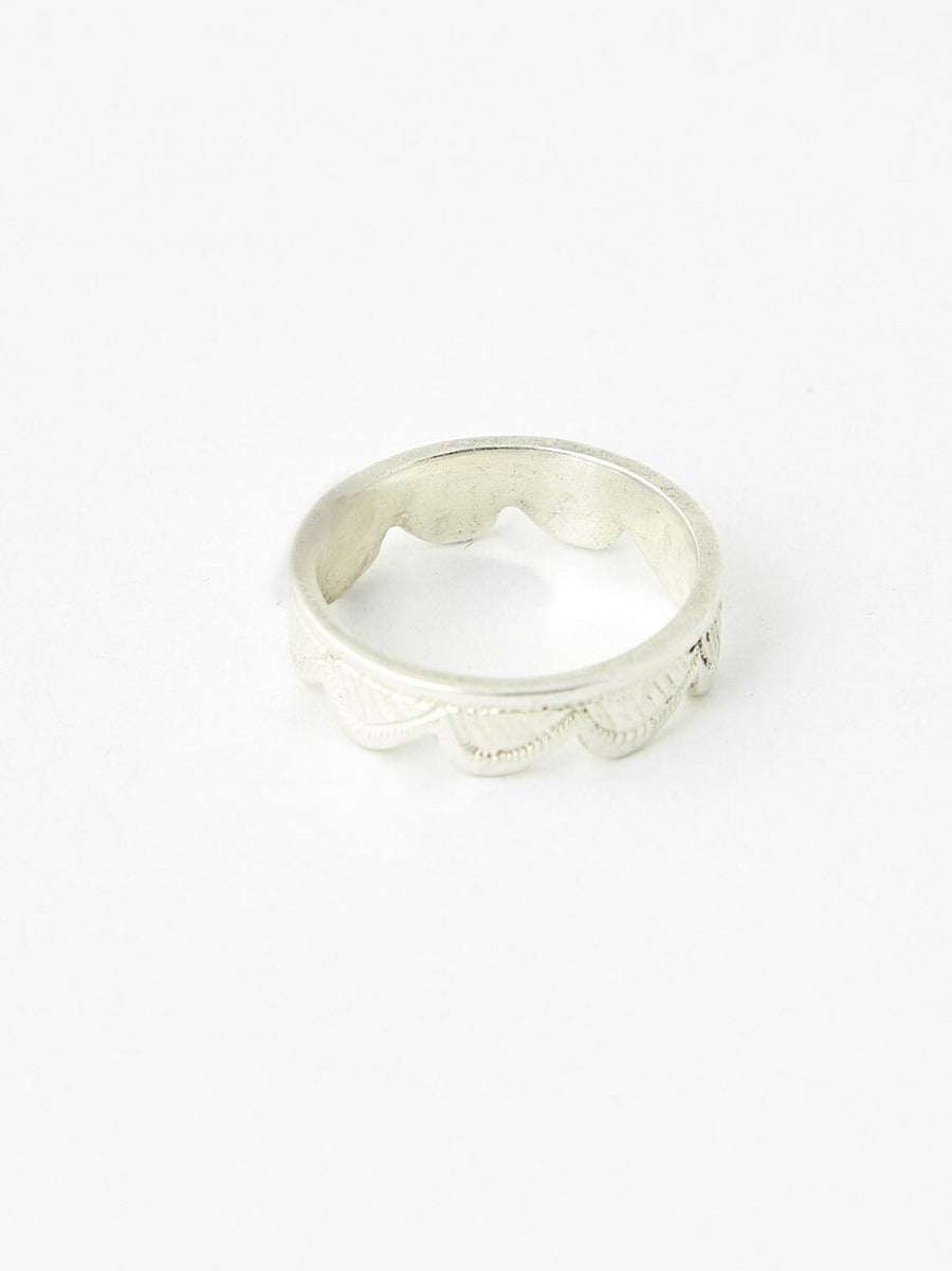 bague vague argent ombre claire