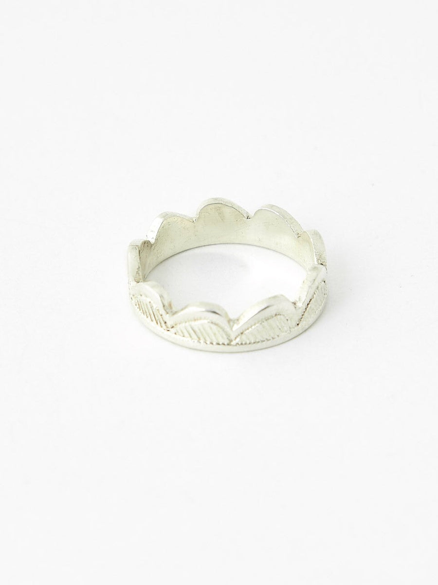 bague vague argent ombre claire