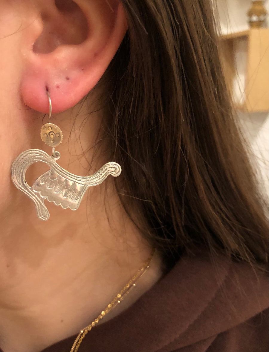 Boucles ailes au vent BOUCLES D'OREILLES ombre claire