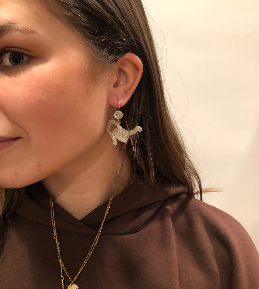 Boucles ailes au vent BOUCLES D'OREILLES ombre claire