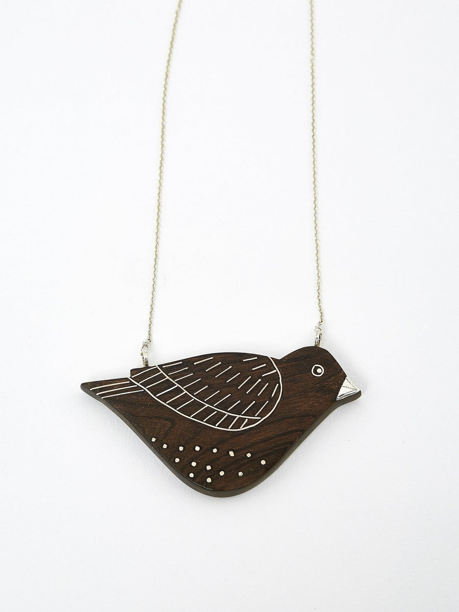 Collier Oiseau Ebène COLLIER ombre claire 