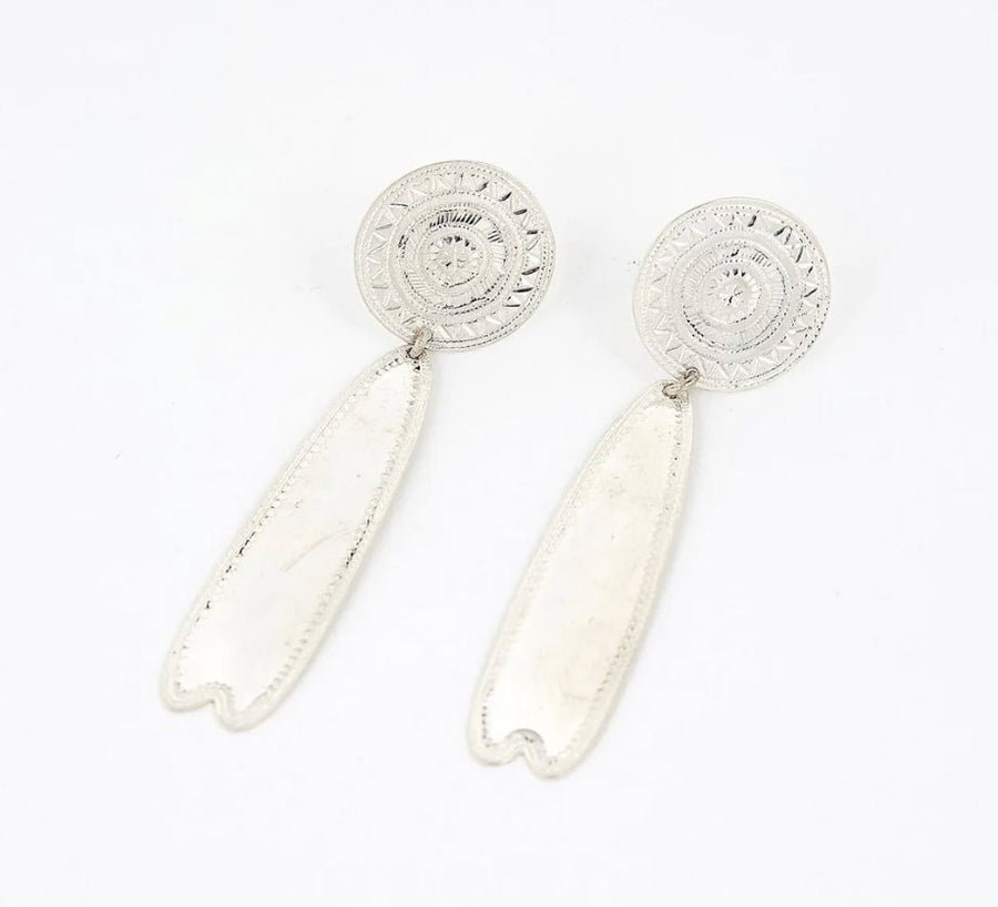 Grandes boucles PALMETTES BOUCLES D'OREILLES ombre claire