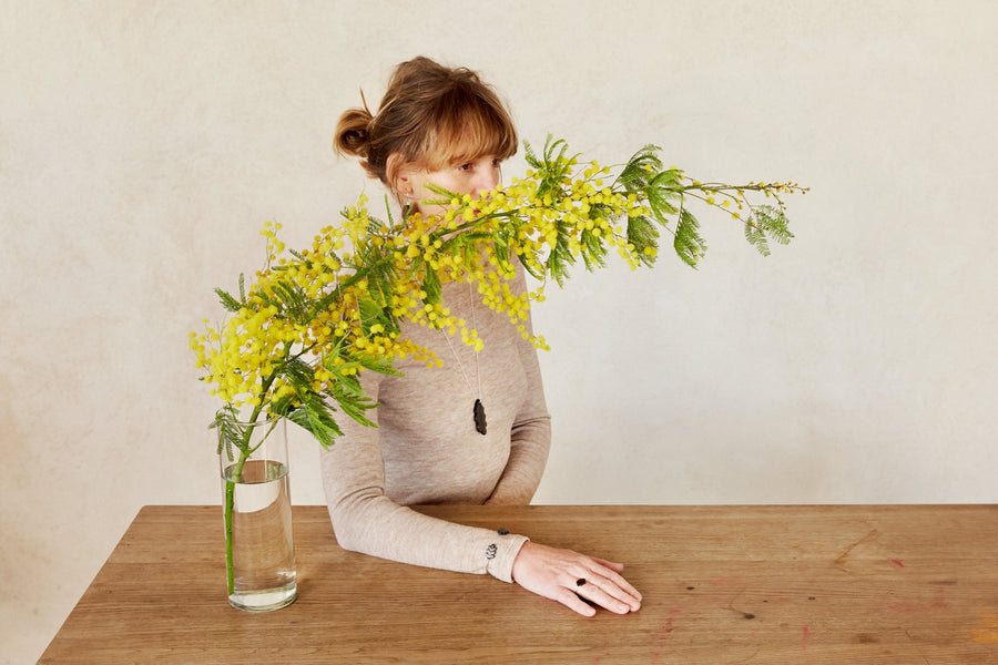 Pendentif Chêne COLLIER ombre claire 