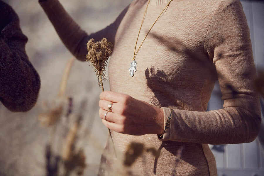 Pendentif figuier COLLIER ombre claire 