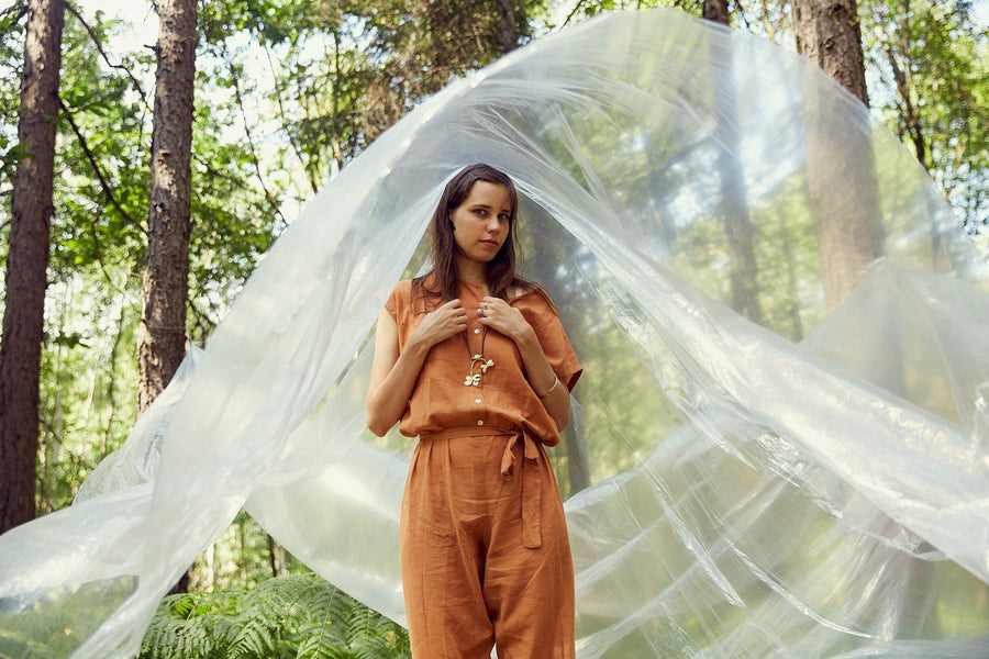 Pendentif Flots COLLIER ombre claire 