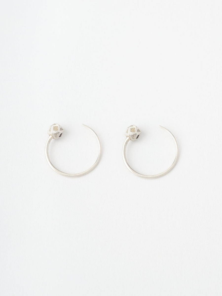 Petites créoles argent BOUCLES D'OREILLES ombre claire